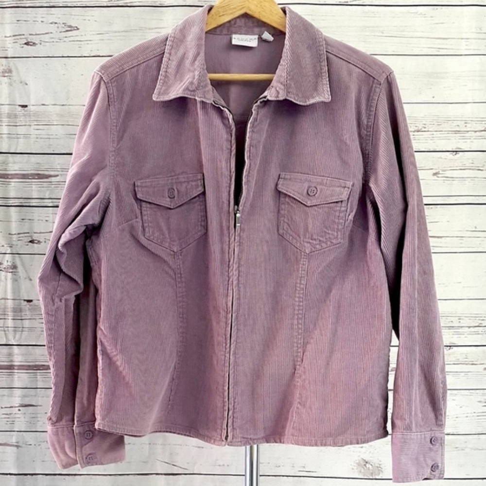 Sonoma purple full zip corduroy jacket/top / XL